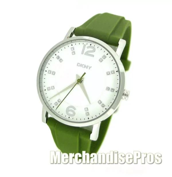 WOMEN'S DKNY STAINLESS STEEL WATCH WITH WHITE DIAL FACE NY8154  NEW WITH BOX!