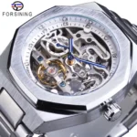 Men's Skeleton Mechanical Luminous Luxury Waterproof Octagon Shape Watch