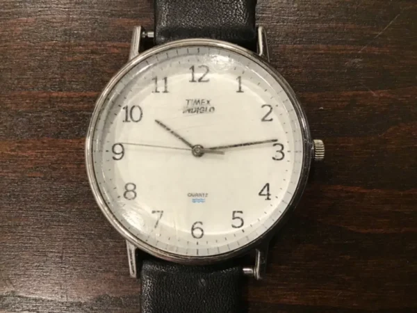 Timex Indiglo Quartz Water Resistant Watch Spiedel Black Band